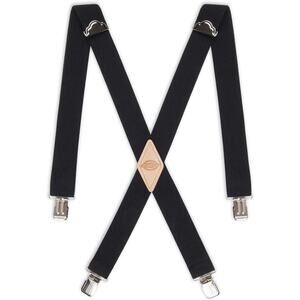 Dickies Men's 1 1/2 inch Solid Straight Clip Adjustable X Back Suspender